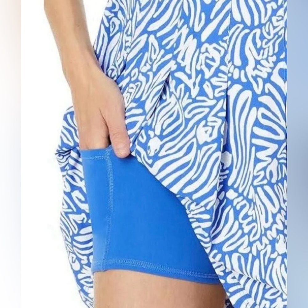 NWT Lilly Pulitzer size XL Alona Dress athletic style. Color: Martinique Blue - Picture 4 of 17